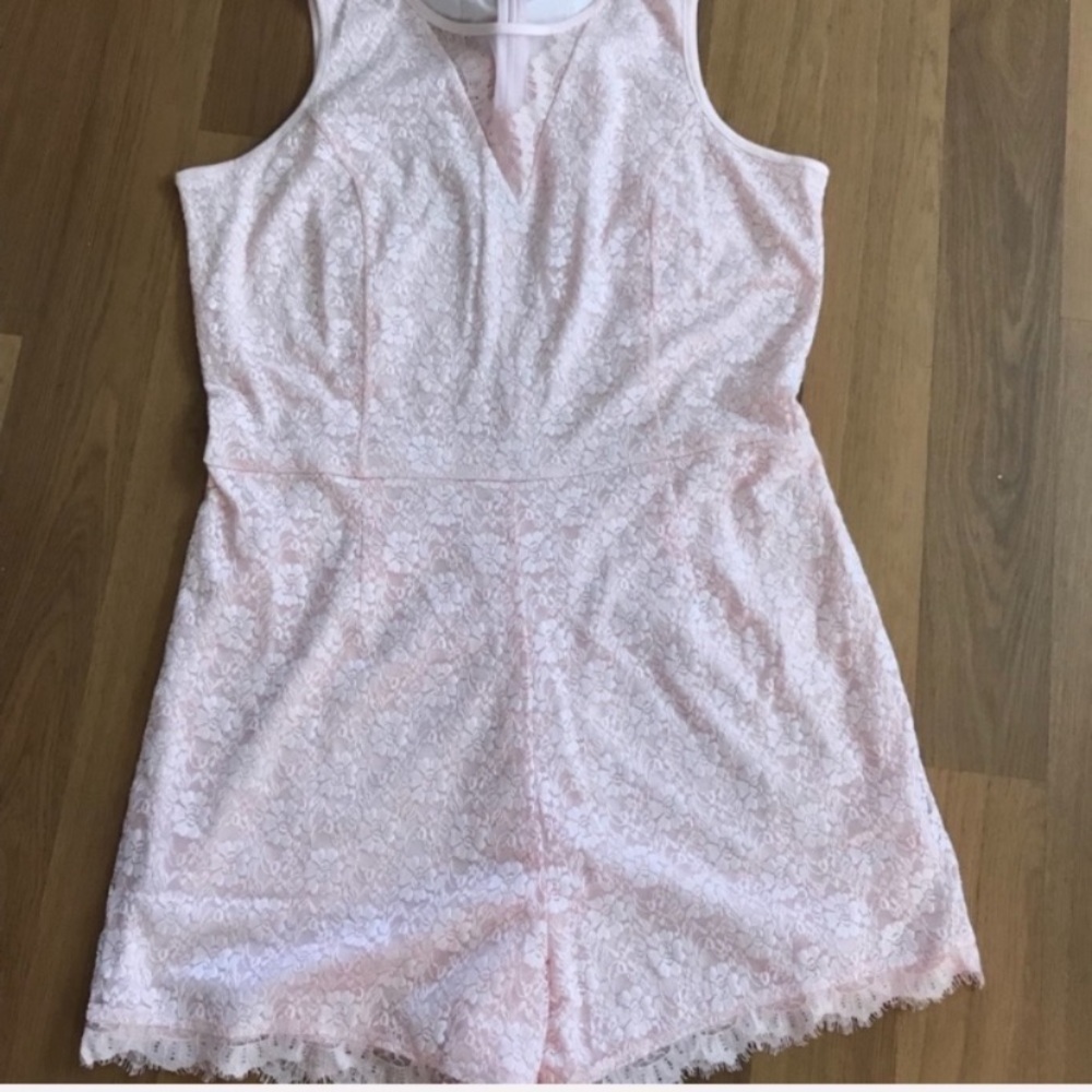 Bebe Lace and Mesh Romper